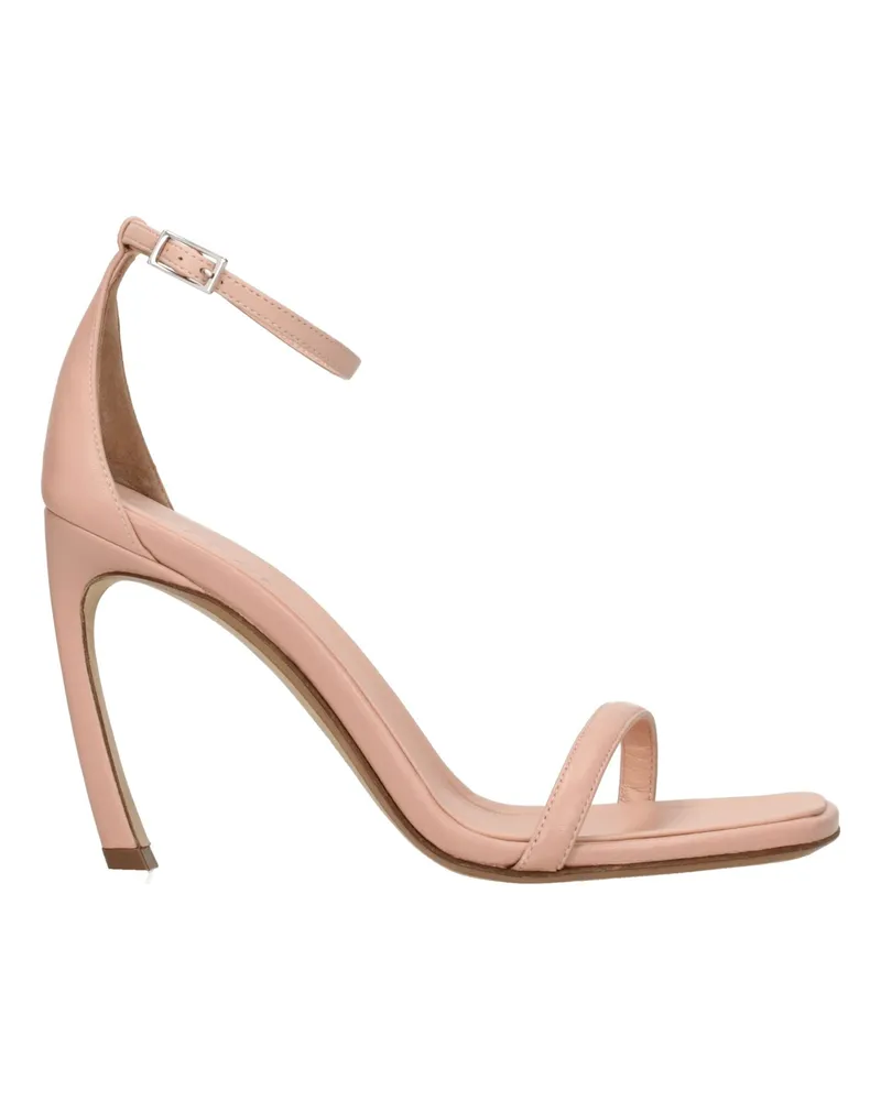 Lanvin Damens Sandalen aus Leder in Rosa/Aprikose -