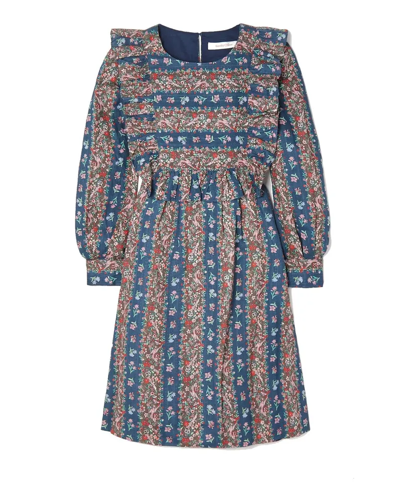 See by Chloé Siehe von Chloe See von Chloe Deva Leinenkleid Multicolor