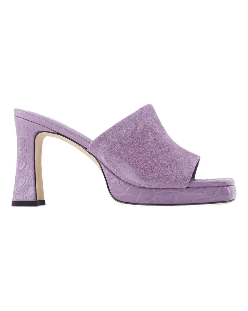 by FAR Beliz Mule mit weitem lila Leder Purple