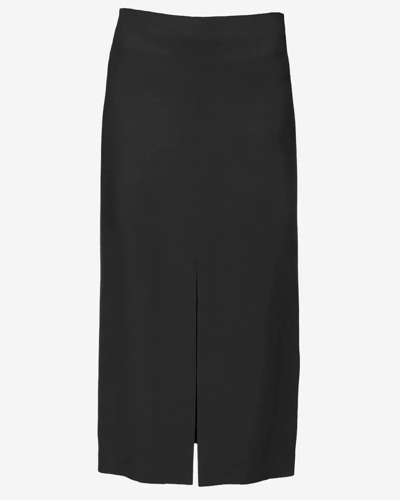 Carven Acetat und Viskose Midi Rock Black