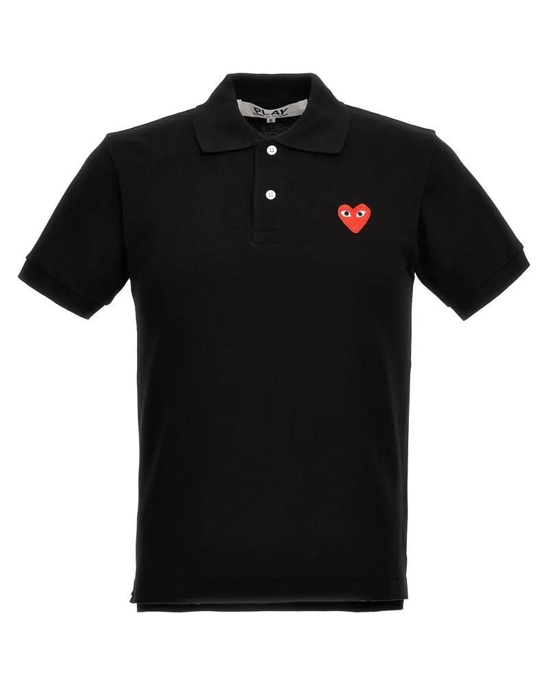Comme des Garçons Logo-Patch-Poloshirt Black