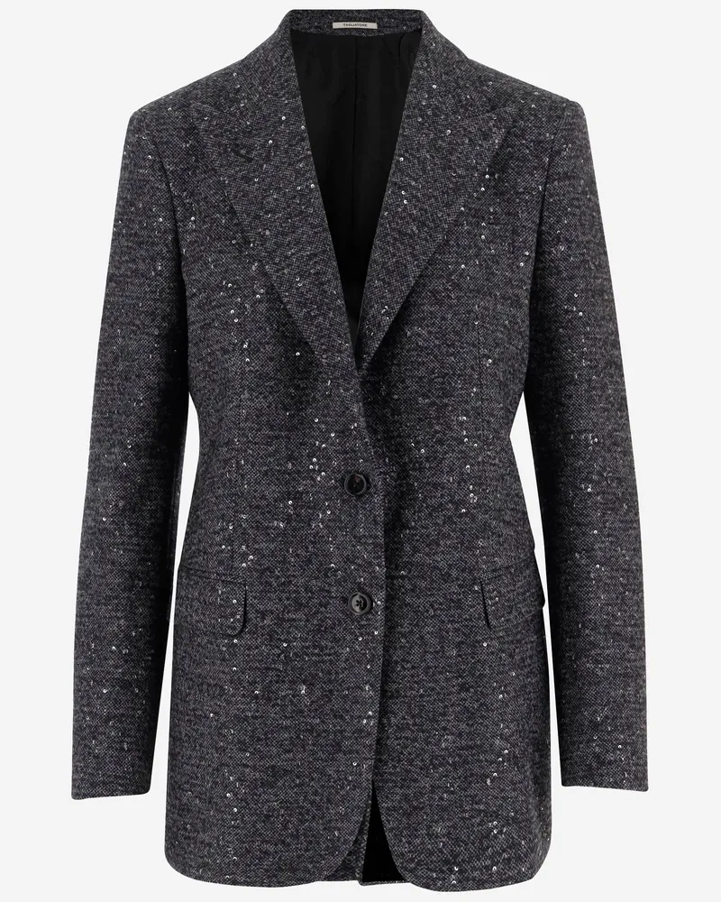 Tagliatore Einreihige Jacke von  aus Woll- und Viskosemischung Black