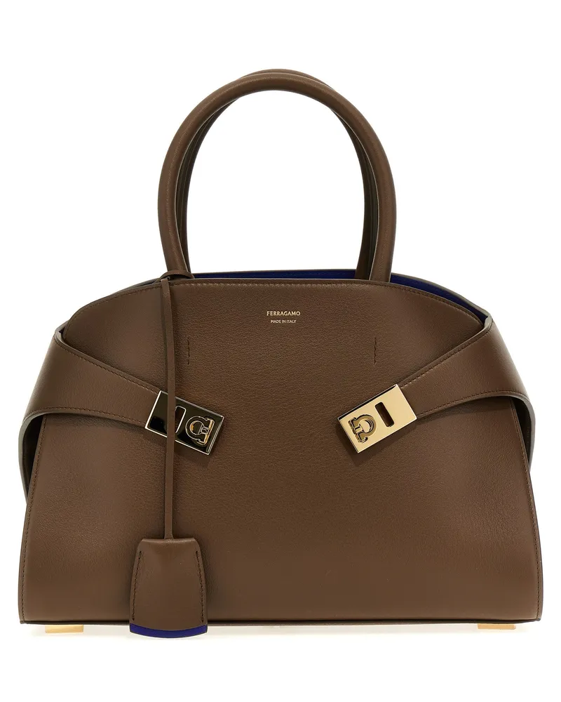 Ferragamo Umarmung (S)' Handtasche Braun