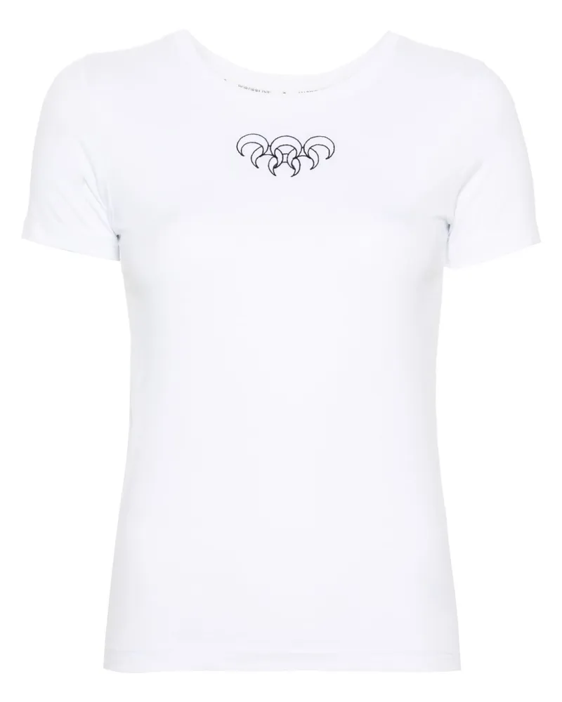 Marine Serre Moon Baumwoll -T -Shirt White