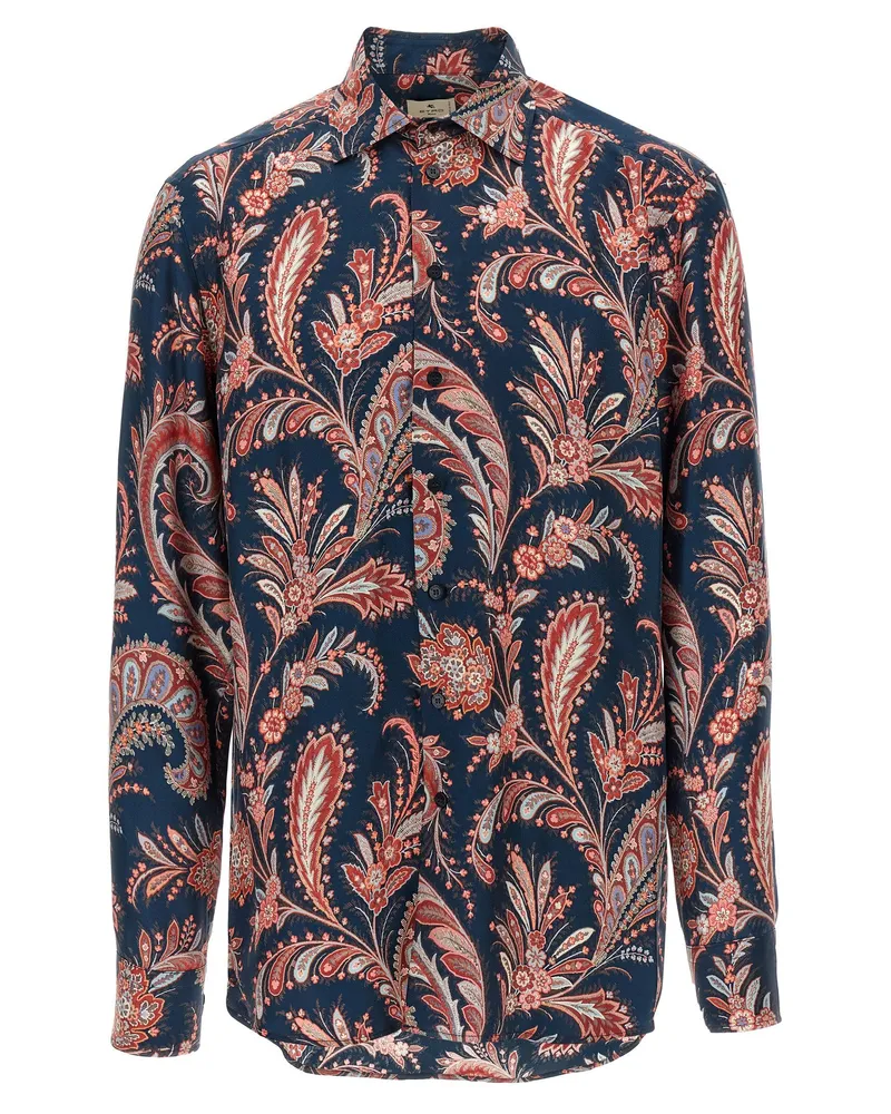 Etro Paisley Ramage Seidenhemd Multicolor