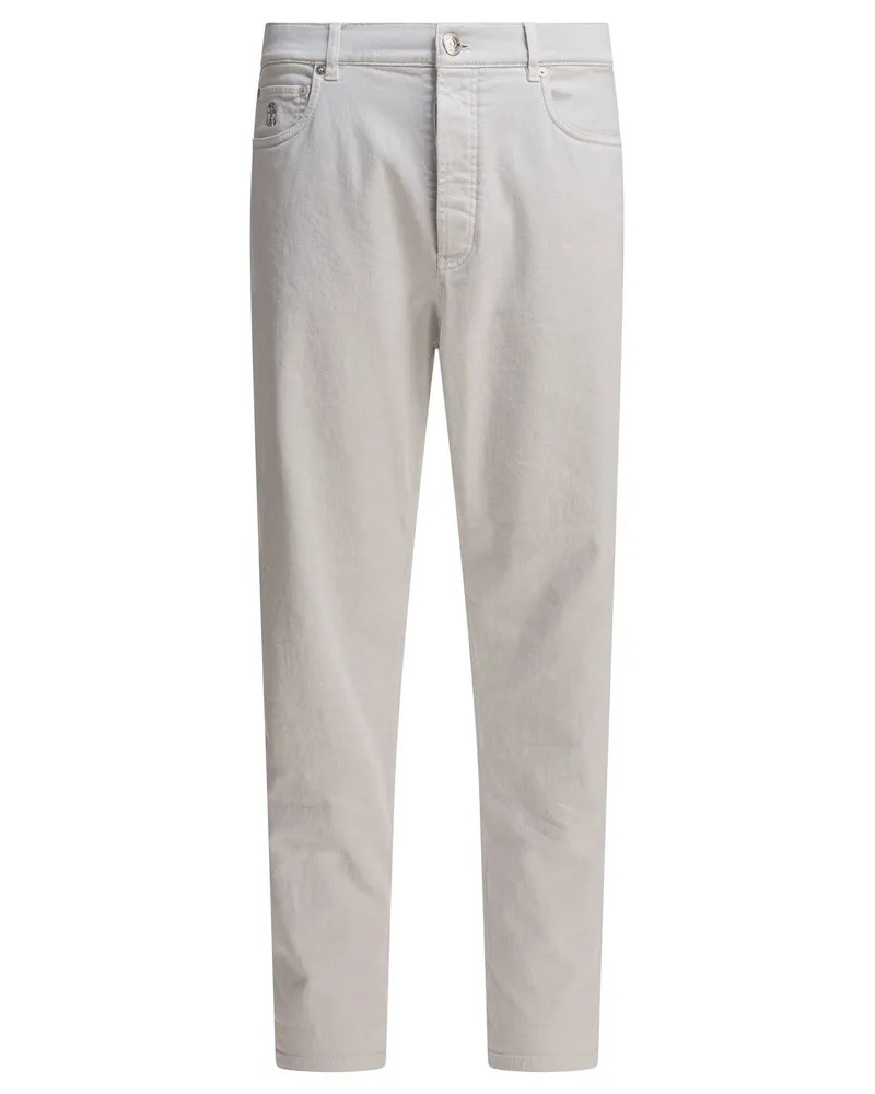 Brunello Cucinelli Jeans mit geradem Bein White