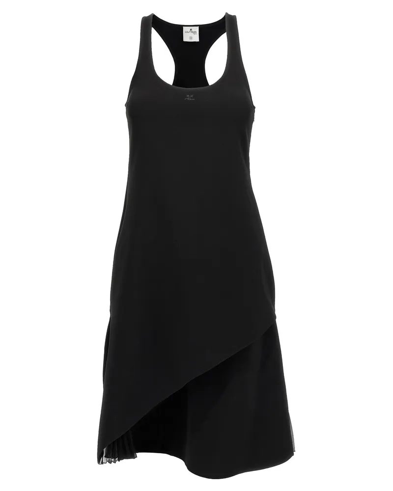 Courrèges Courreves 'unendliche Falten eine Linie' Kleid Black