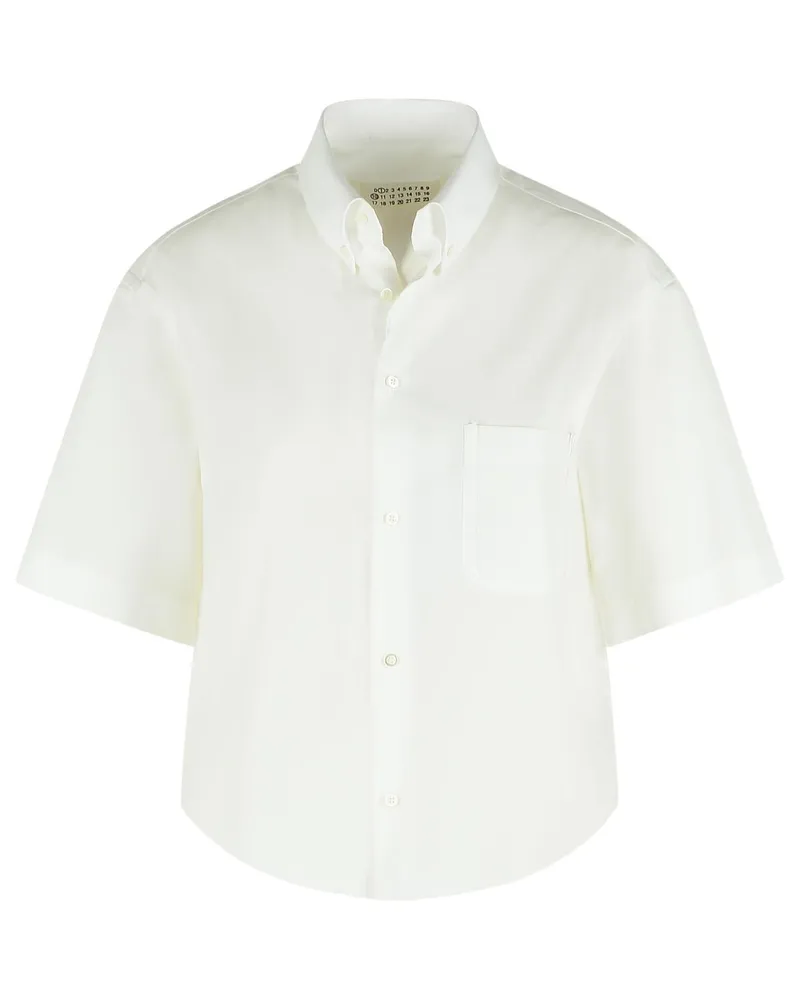 Maison Margiela Weißes Baumwollhemd von White