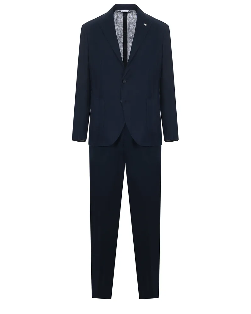 Manuel Ritz Leinenanzug Blue
