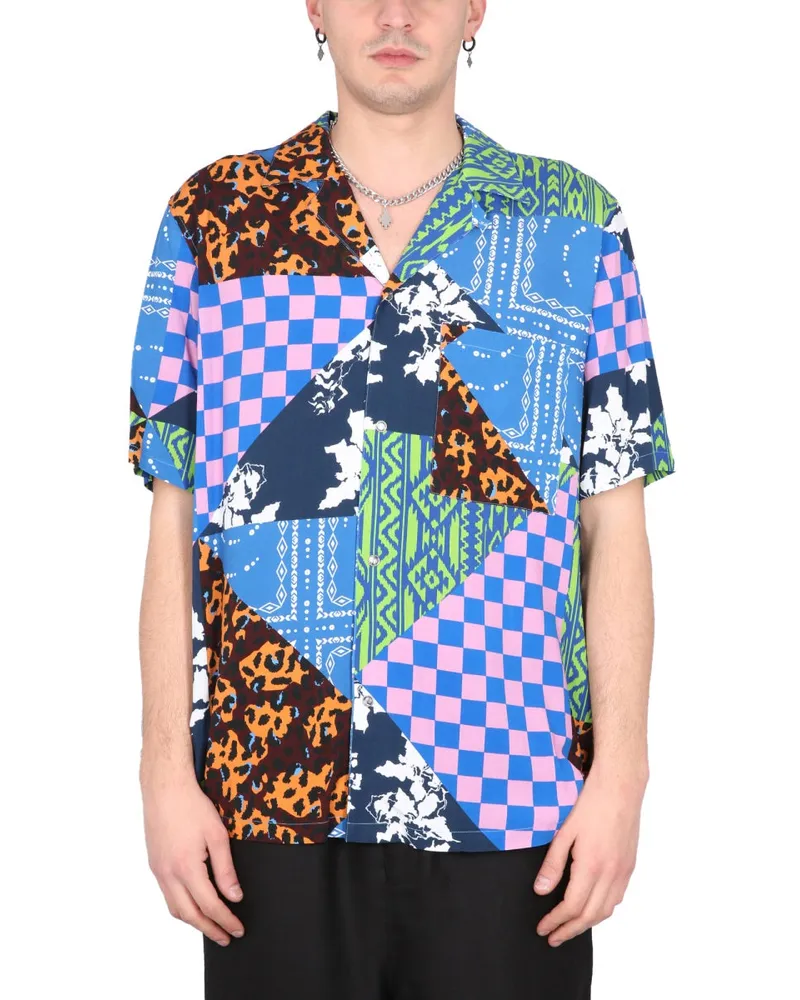 Marcelo Burlon | County of Milan Marcelo Burlon County von Mailand Hawaii Mix & Match -Shirt Blue