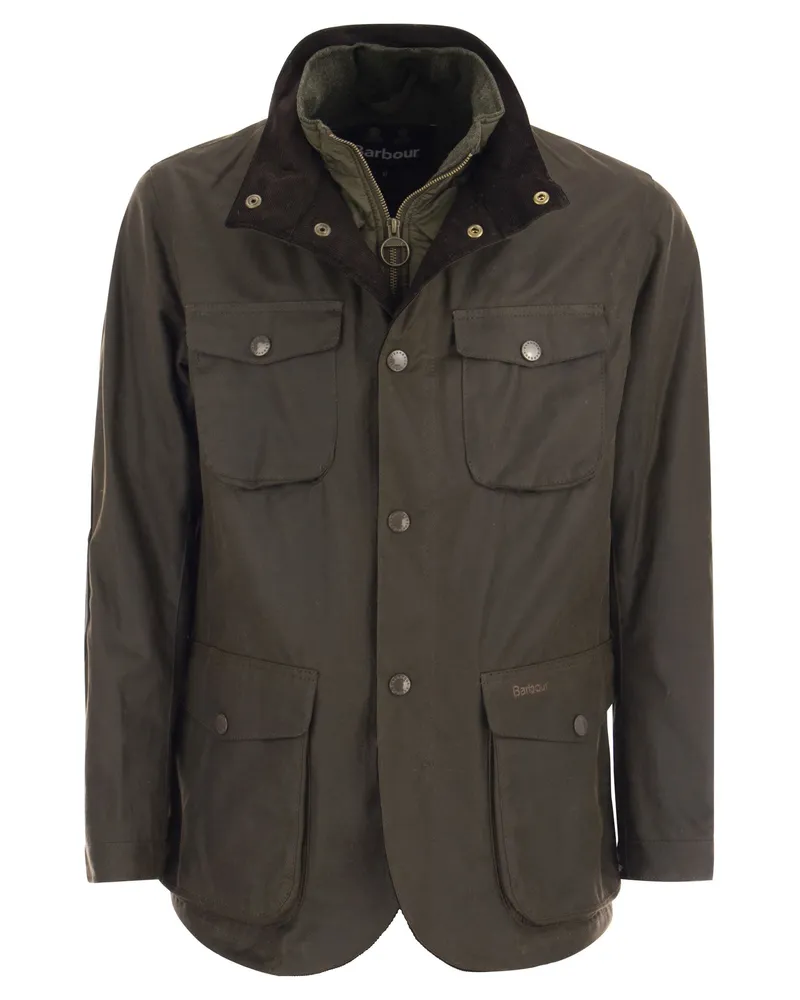 Barbour Ogrston Wachste Baumwolljacke Olive