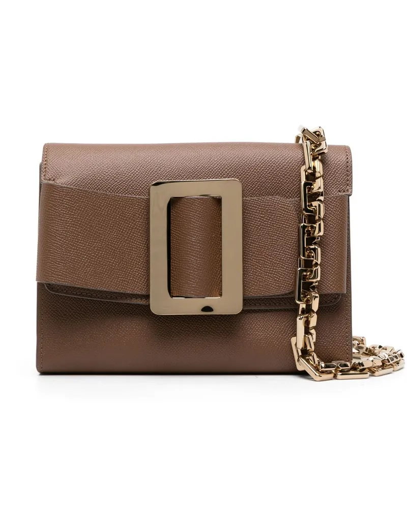 BOYY Buckle Travel Case Epsom Lederhandtasche Braun