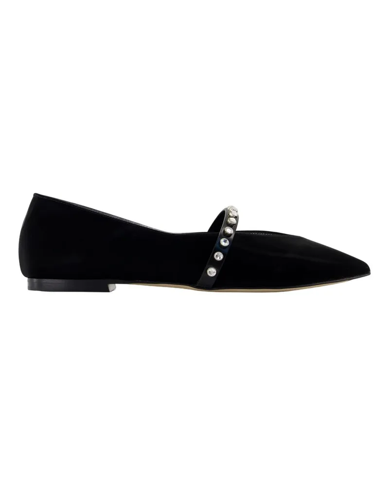 Alexander McQueen Ballerinas Alexander MC Königin Cuir Schwarz Black