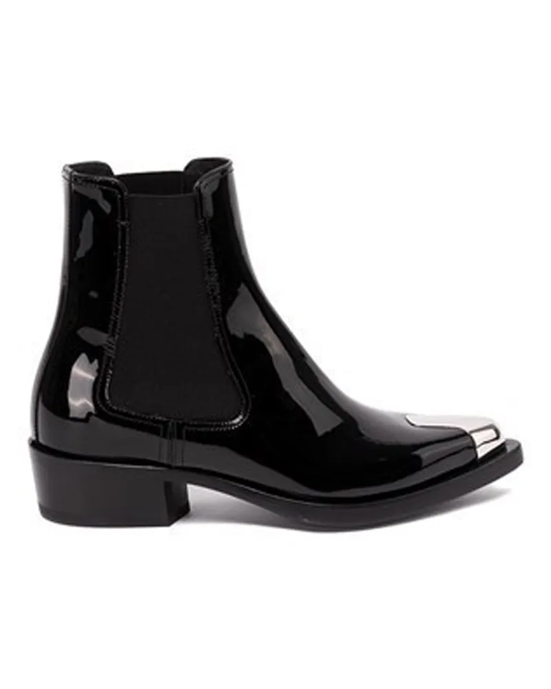 Alexander McQueen Chelsea Stiefel Black
