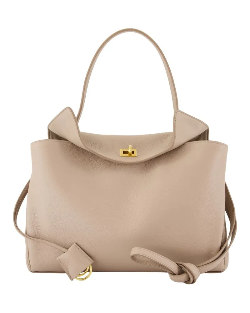 Balenciaga Rodeo Top -Griff mittelgroßer Geldbörsen  Leder Beige Beige