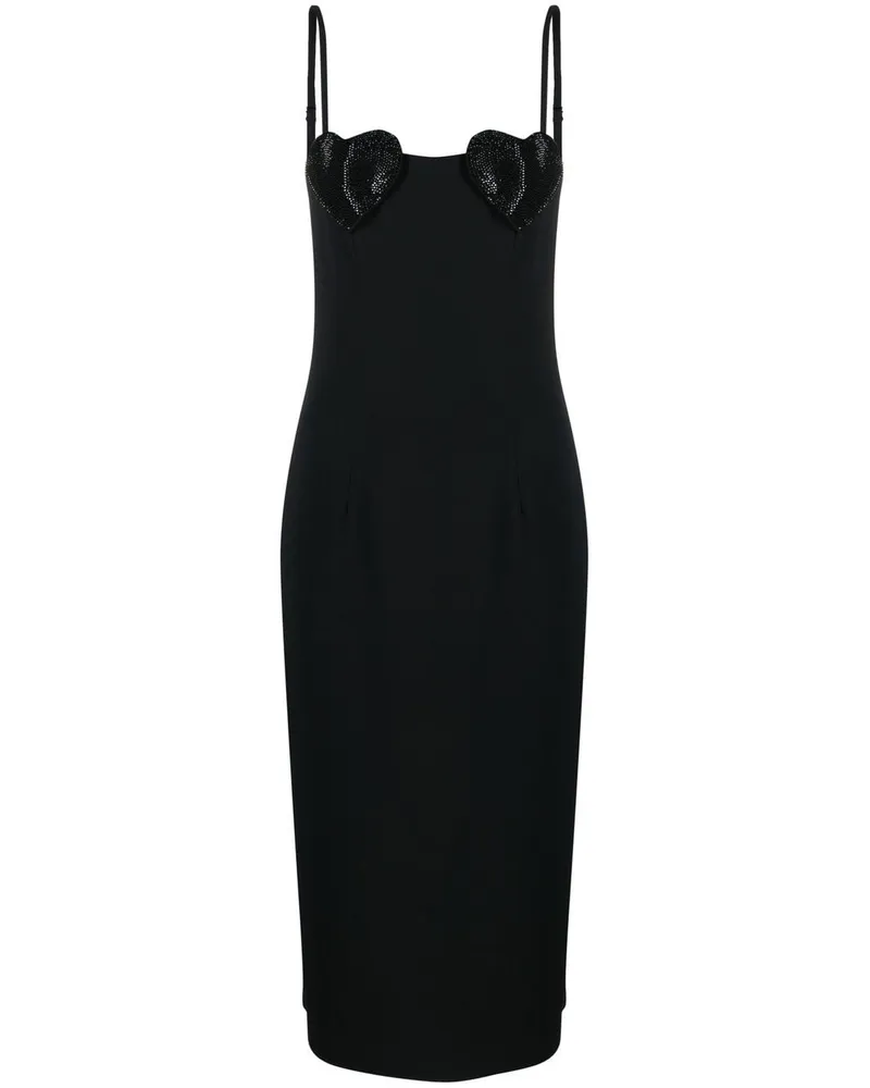 Blumarine Blumarin -Strasssteine ​​verschönerte Minikleid Black