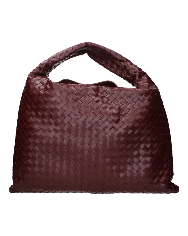 Bottega Veneta Damens Hop Umhängetaschen Rot/Barolo-Leder -