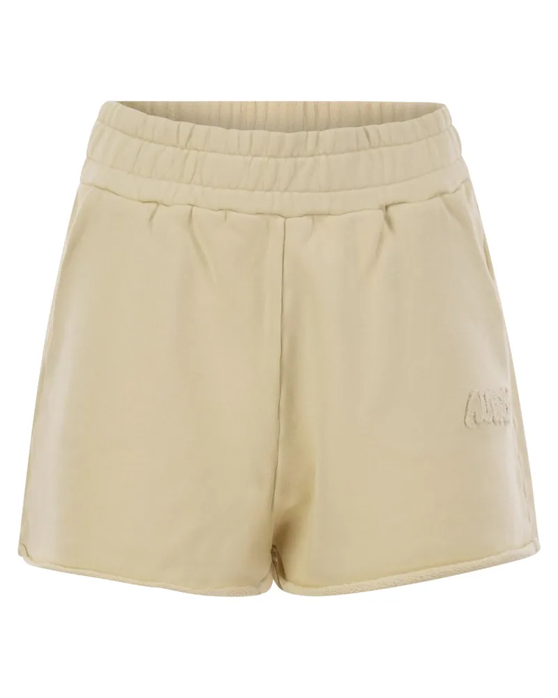AUTRY Kurzhose im kompakten Baumwolltrikot Cream
