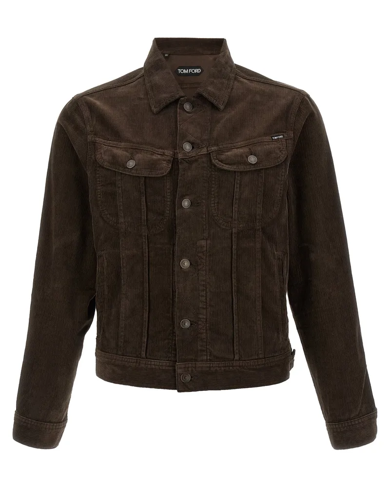 Tom Ford 12 Waves Cord Icon 'Jacke Brown
