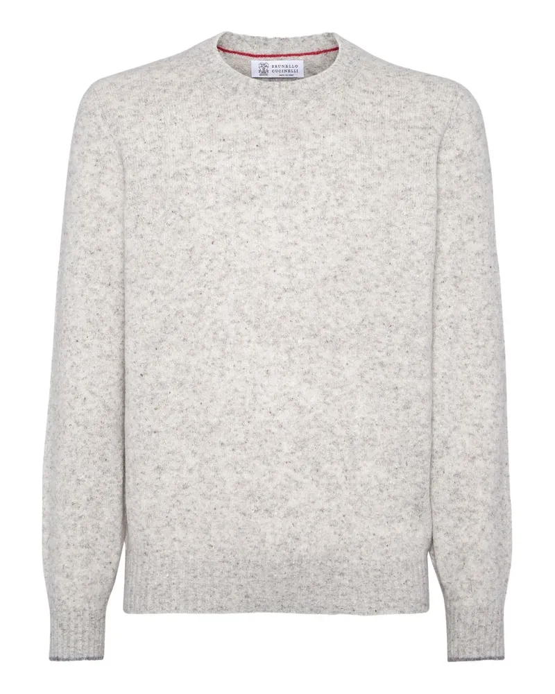Brunello Cucinelli Seiden- und Alpaka -Wollpullover Grey