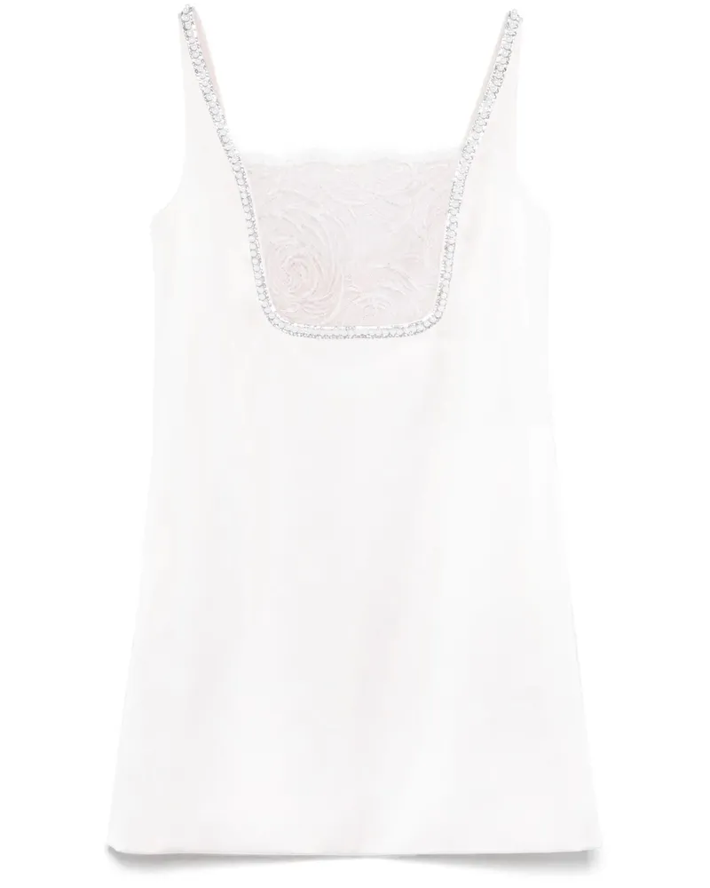 Self-Portrait Pink Satin Bow Mini Kleid 