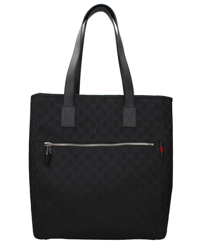 Gucci Herrens Umhängetaschen aus schwarzem Stoff -