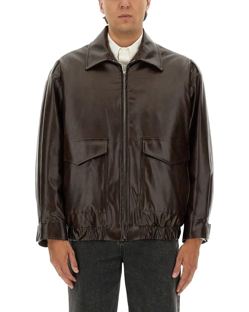 Maison Margiela Lederjacke Brown
