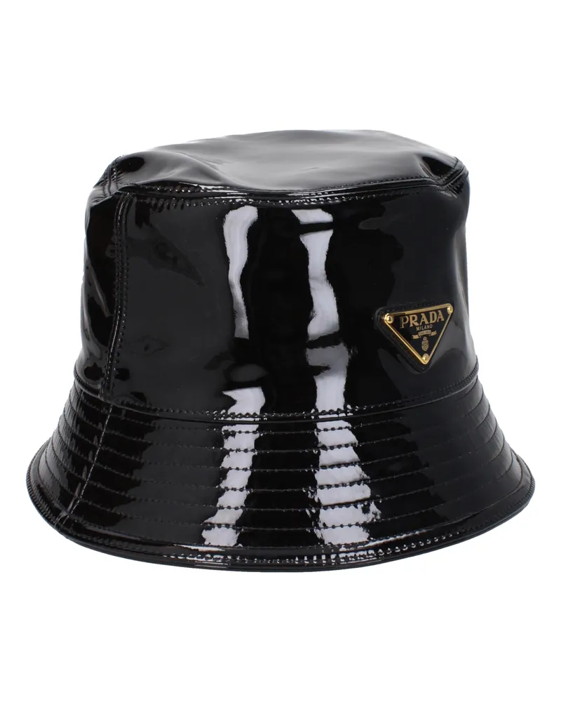 Prada Damens Hüte glänzend schwarz -