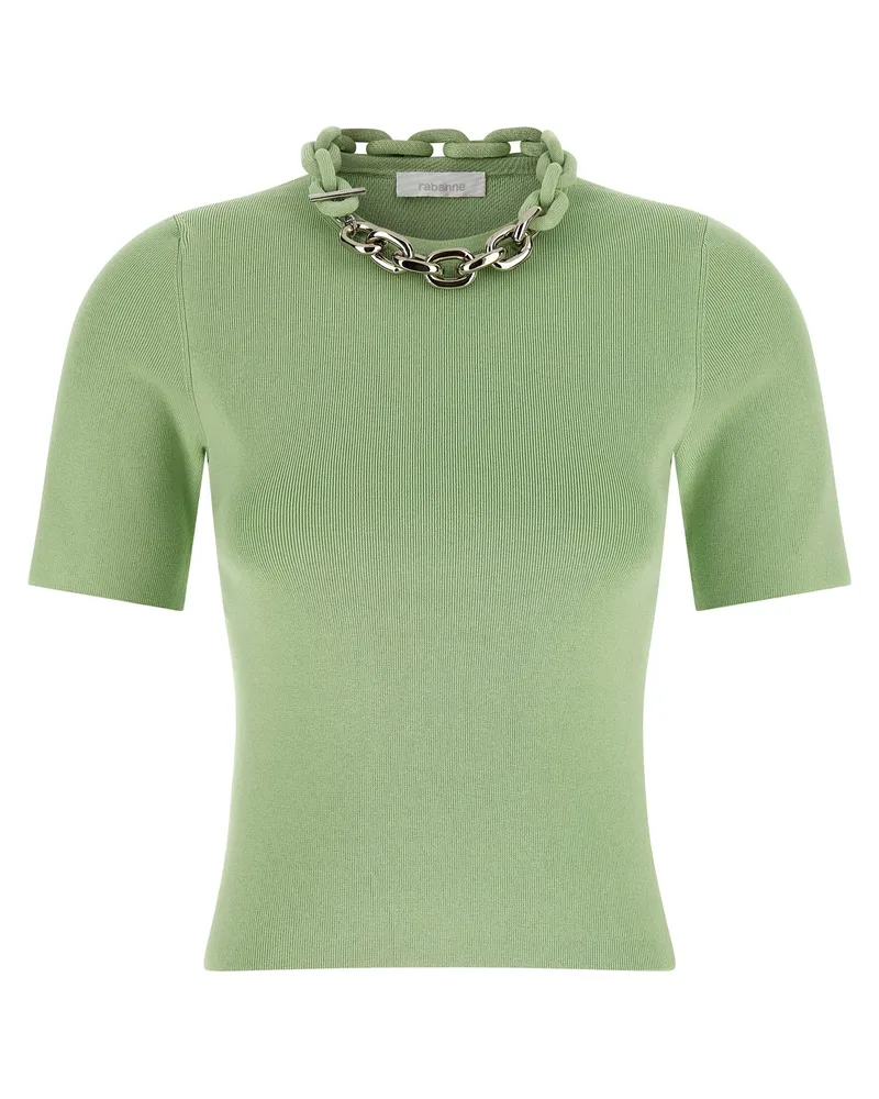 Paco Rabanne Ketten-T-Shirt Green