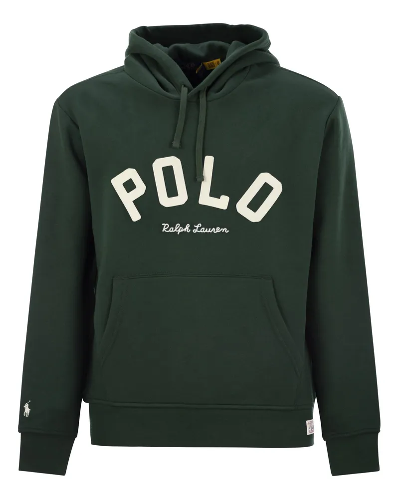 Ralph Lauren RL Sweatshirt mit Motorhaube und Logo Green