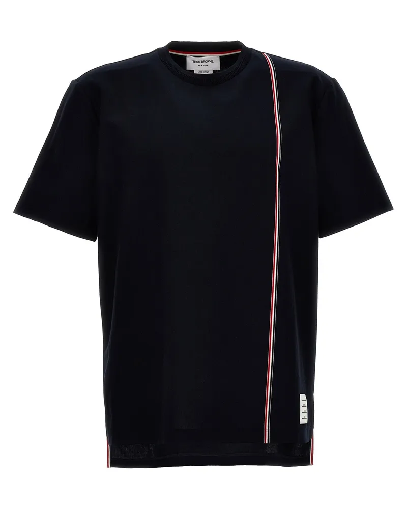 Thom Browne RWB Stripe' T -Shirt Blue