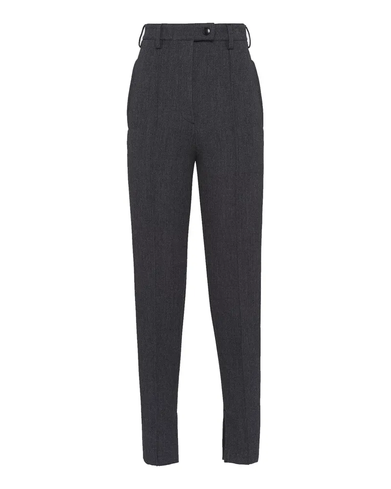 Prada Wollhose Grau