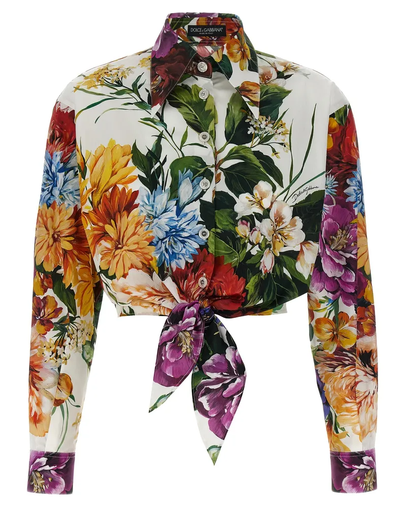 Dolce & Gabbana Blumenerntehemd Multicolor