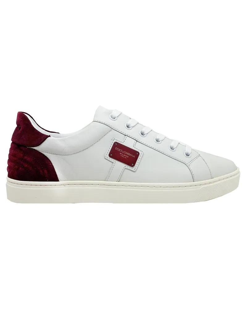 Dolce & Gabbana Ledersneaker mit -Logo Weiß
