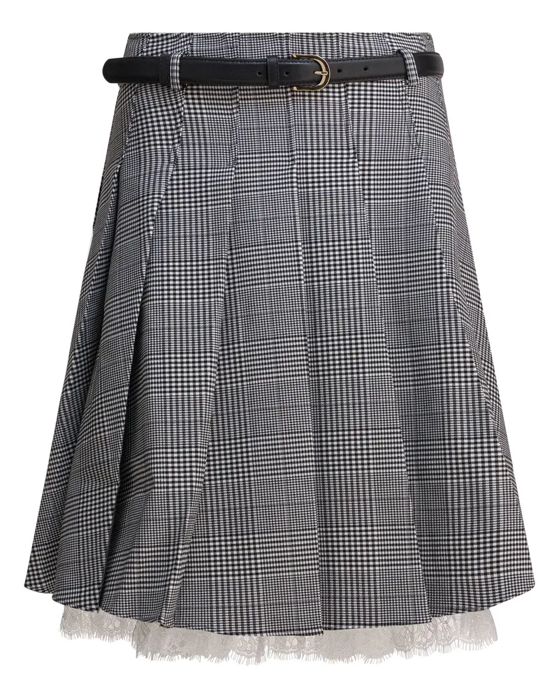 Self-Portrait Selbstporträt-Plissee-Minirock Grey