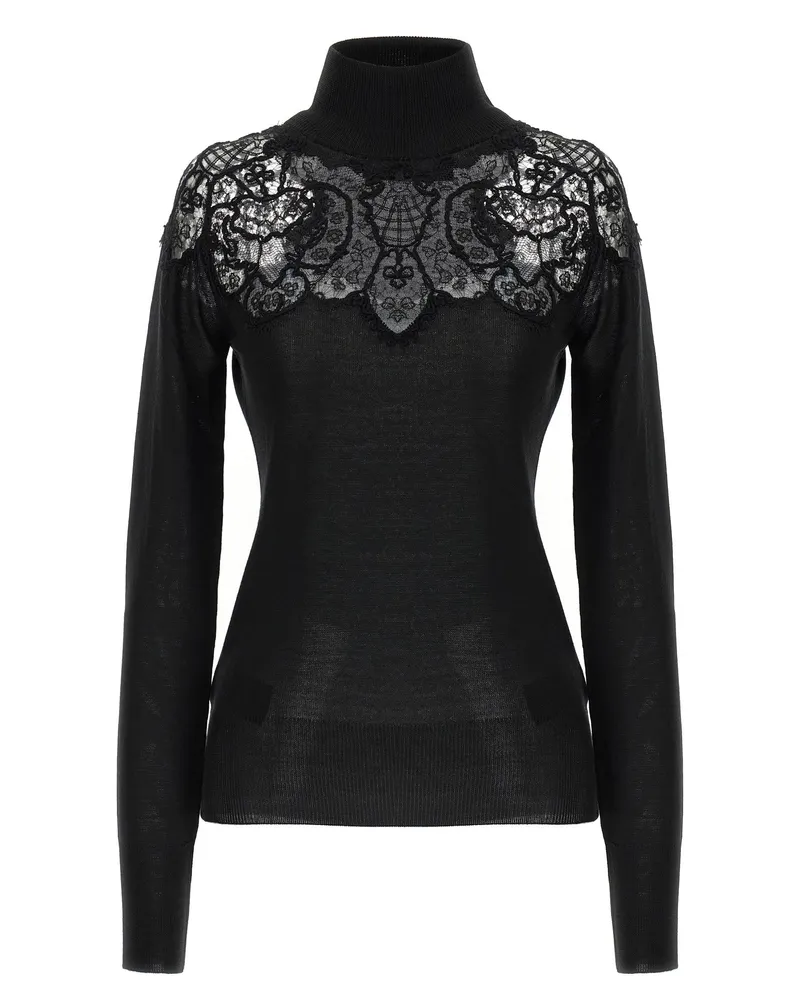 Ermanno Scervino Spitzenpullover Black