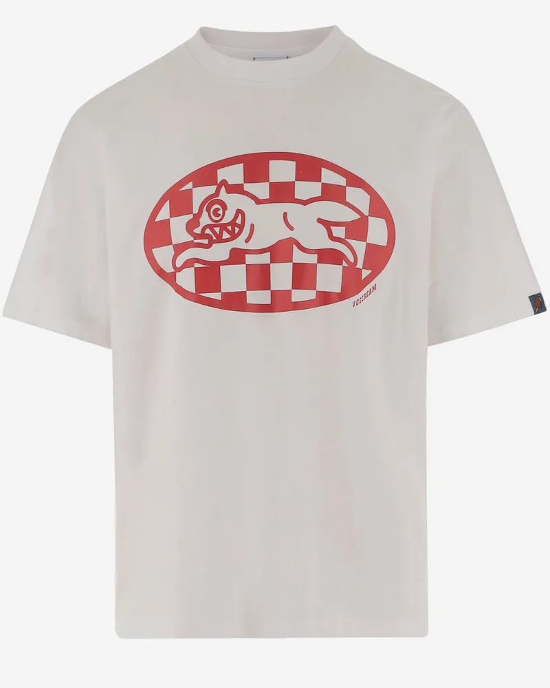ICECREAM Eiscreme Baumwoll -T -Shirt mit Logo White