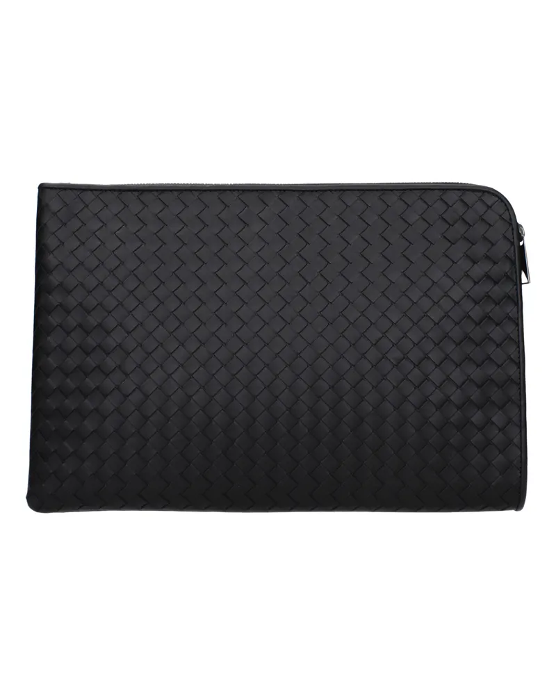 Bottega Veneta Herrens Pochette aus schwarzem Leder -