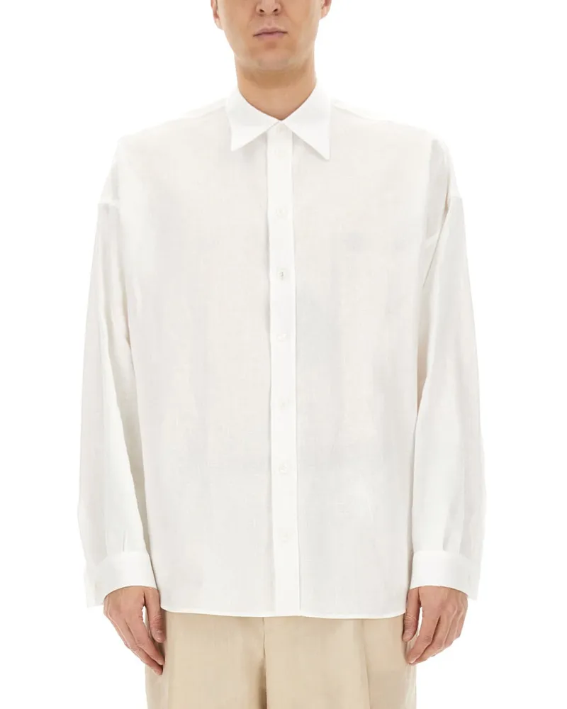 Dolce & Gabbana Leinenhemd White