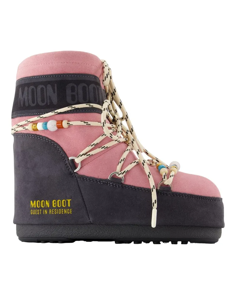 Moon Boot Mb X Gir Icon Niedrige Stiefeletten  Leder Rosa Pink