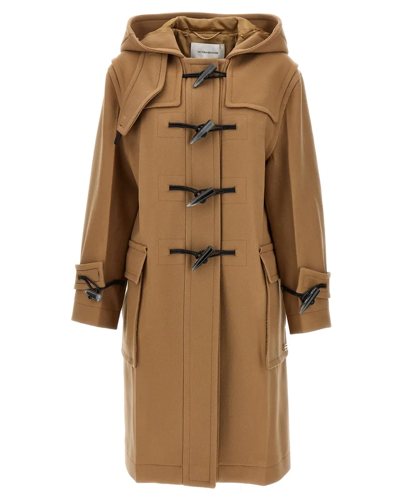 Victoria Beckham übergroßer Reisungsmantel Beige