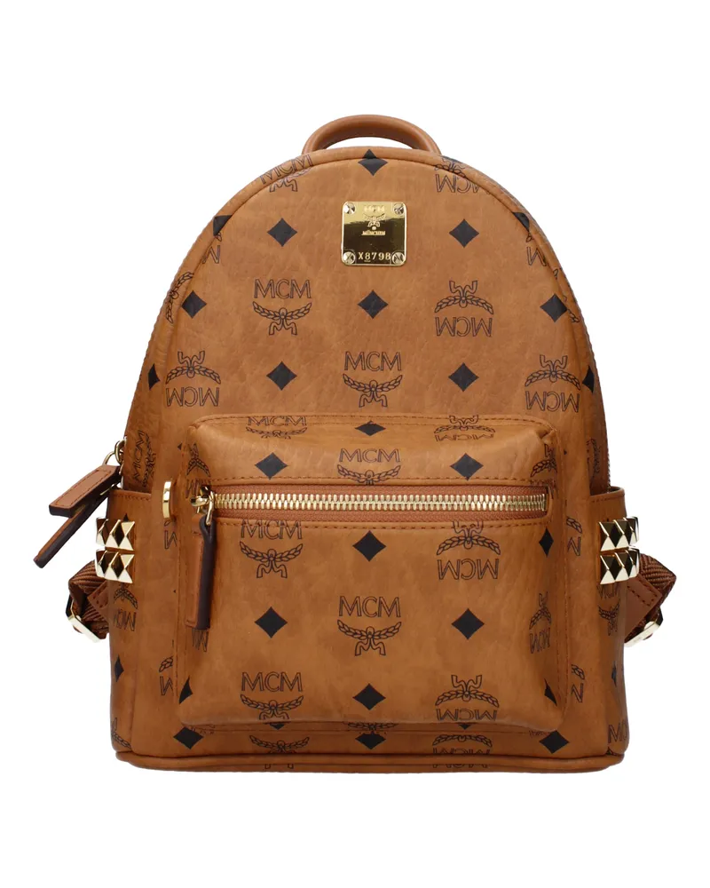 MCM Herrens Geldbörsen und Beutel aus braunem/cognacfarbenem Leder -