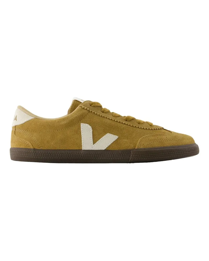 VEJA Volley -Turnschuhe  Leder Khaki Khaki