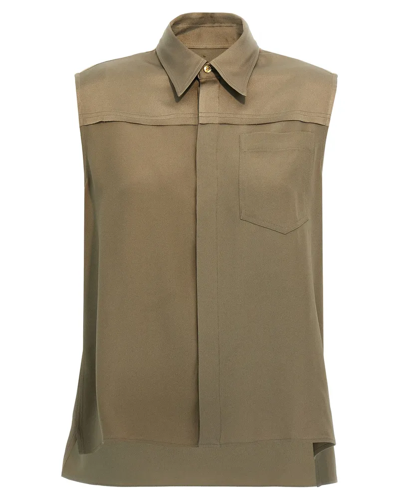 AMI Paris Viskose -Hemd Gray