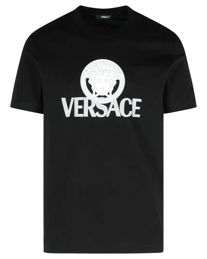 Versace Black Cotton T -Shirt Black