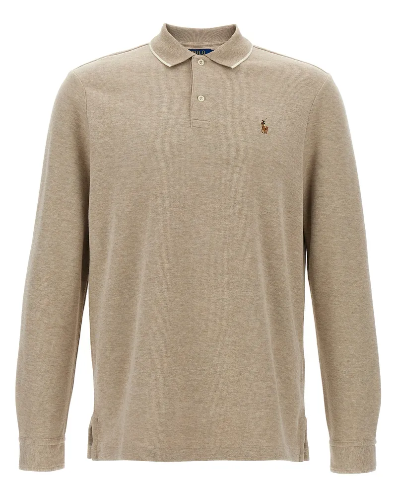 Ralph Lauren Fleece Cotton Polo -Hemd Beige