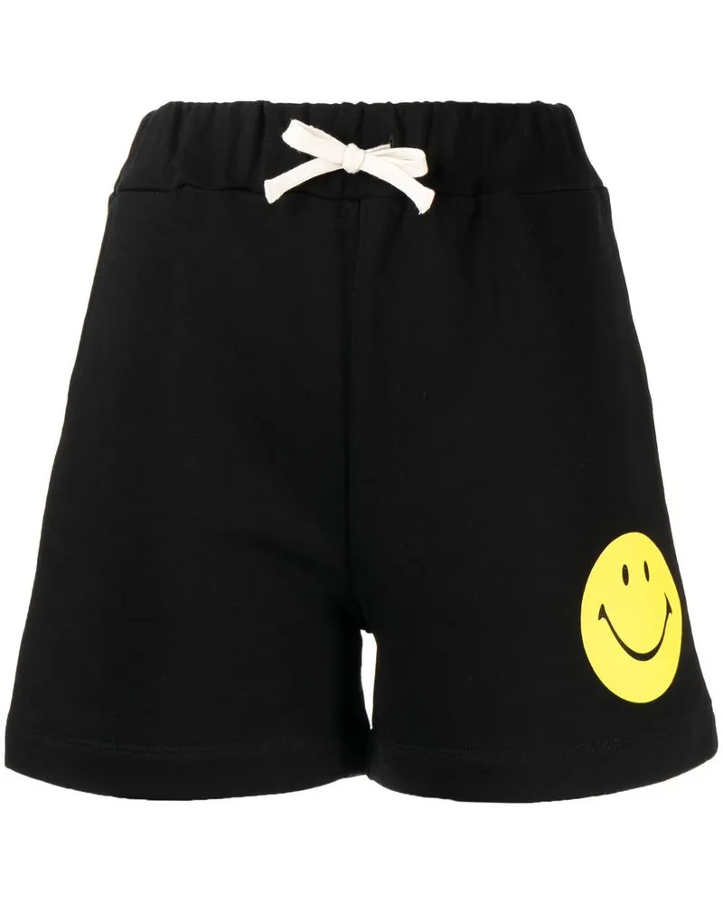 Joshua Sanders Smiley Logo Baumwollshorts Black