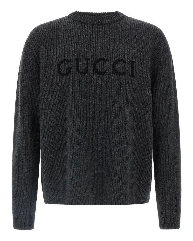 Gucci Gucci Intarsienpullover Gray