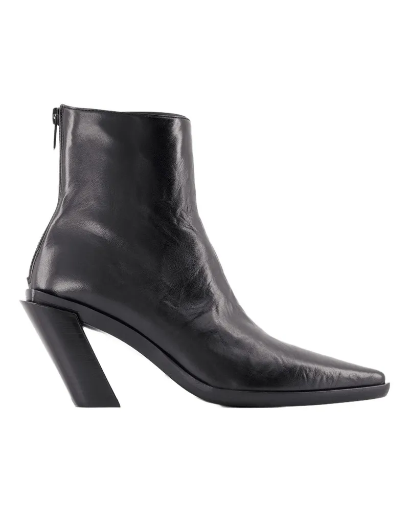 Ann Demeulemeester Florentiner Knöchelstiefel Ann Demeulemester schwarzes Leder Black