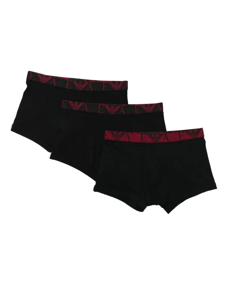 Emporio Armani Logo-Boxershorts im 3er-Pack Black